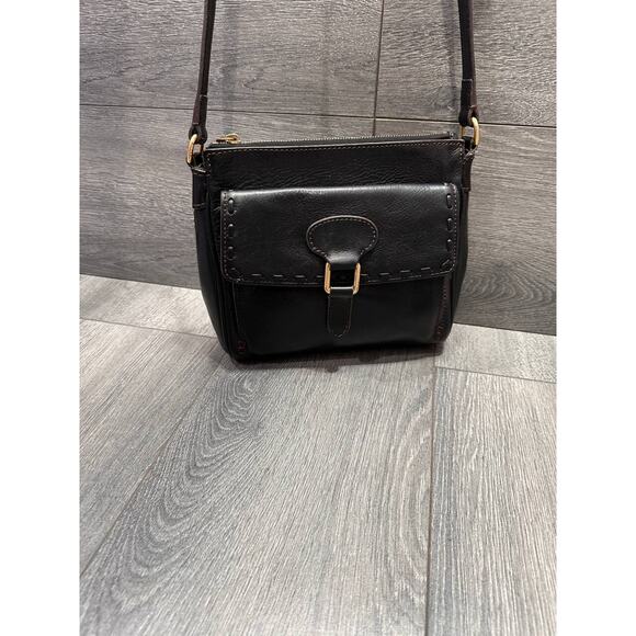 Dooney & Bourke Florentine Leather Binocular Crossbody Whipstitch bag B000545 - Picture 11 of 14